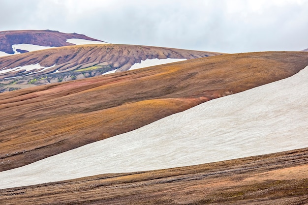 Montagnes colorées du paysage volcanique de Landmannalaugar