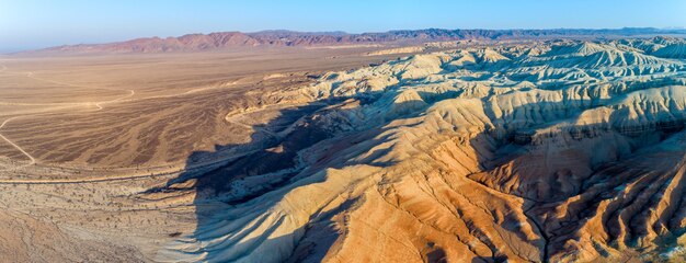 Montagnes colorées, vue d'en haut