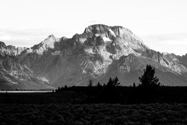 Photo les montagnes du parc national du grand teton