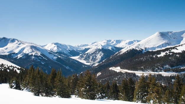 Montagnes enneigées à Berthoud Pass, Colorado.