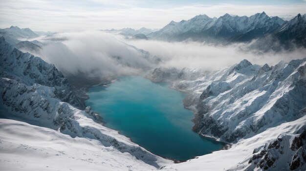 Des montagnes enneigées