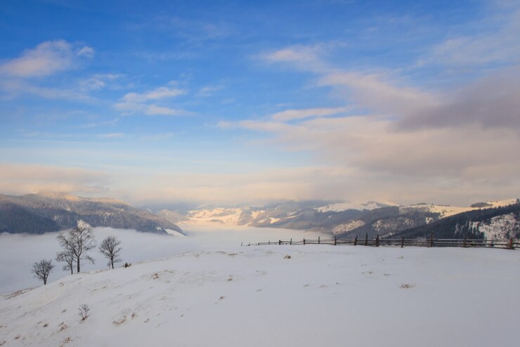 Photo montagnes d'hiver des carpates