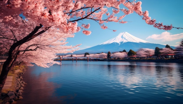 Montagnes et lacs d'automne au Japon