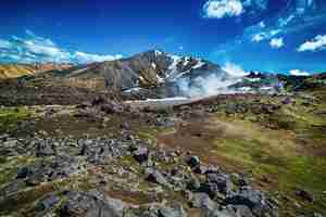 Photo montagnes landmannalaugar islande