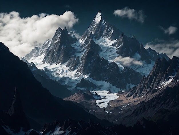 Montagnes majestueuses générées par Ai