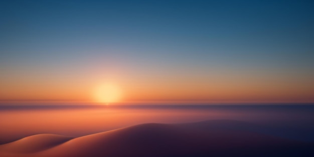 Des montagnes majestueuses et panoramiques baignées dans la gloire du coucher du soleil