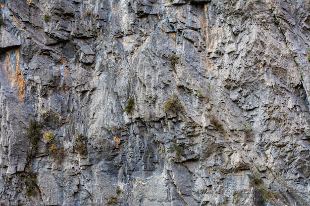 Montagnes Rocheuses en Turquie Végétation sur des rochers de pierre Image détaillée du terrain montagneux