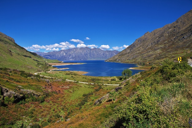 Les montagnes et la vallée de l'île du sud, Nouvelle Zélande