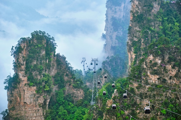 Photo montagnes de zhangjiajie, chine