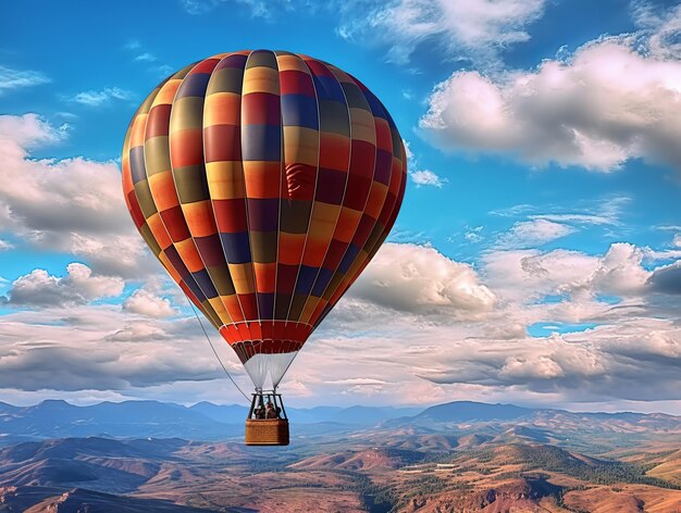 Photo montez à serenity un voyage à couper le souffle au-dessus des nuages en montgolfière