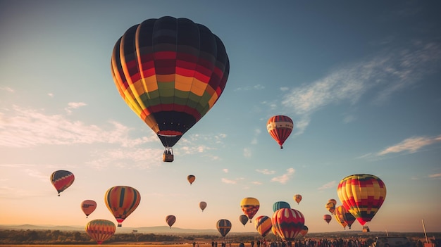 Une montgolfière avec le mot ballon dessus