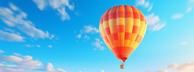 Une montgolfière avec les mots " hot air " en bas.