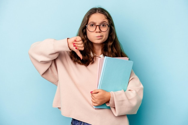 Montrant un geste d'aversion pouce vers le bas Concept de désaccord