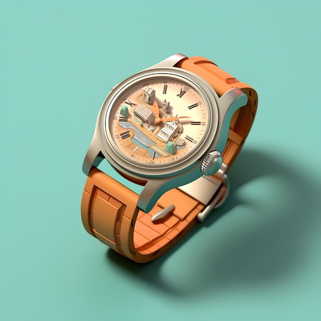 Une montre avec un bracelet en argent
