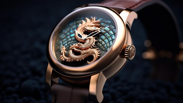 une montre de poignet de dragon