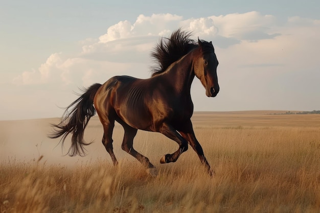 Montrez l'énergie et la vitesse des chevaux sauvages
