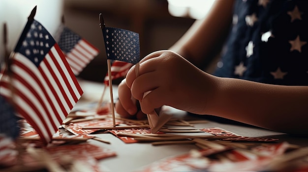 Montrez votre amour pour votre pays avec ces objets artisanaux sur le thème patriotique qui ne manqueront pas d'impressionner. Généré par l'IA