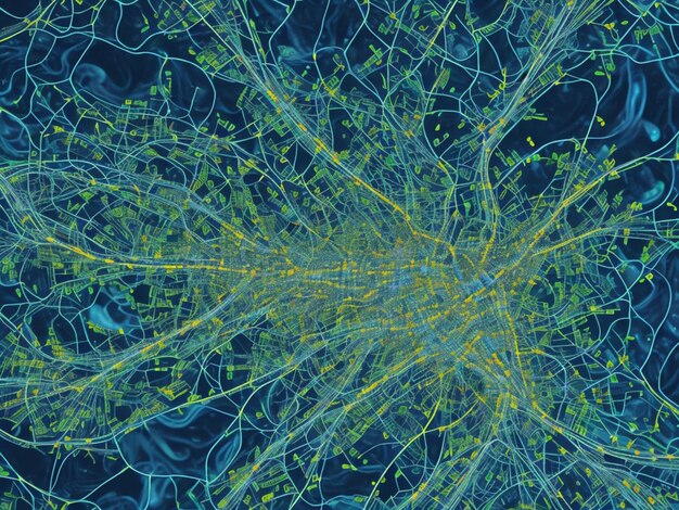 Photo montrez une vue microscopique des cellules neuronales