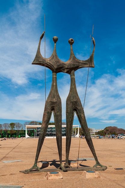 Monument à candangos brasilia df brésil le 14 août 2008