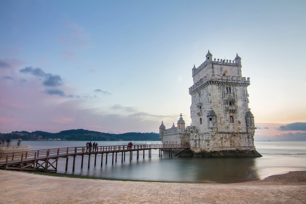 Monument célèbre, la tour de Belem, situé à Lisbonne, au Portugal.