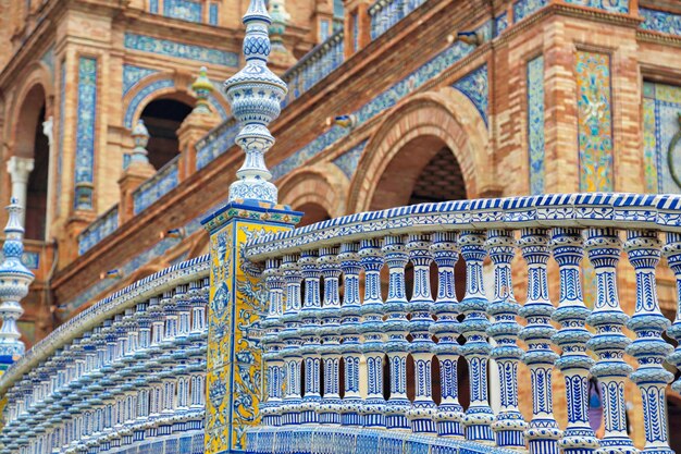 Monument de l'Espagne Plaza De España Séville Détails architecturaux et ornements