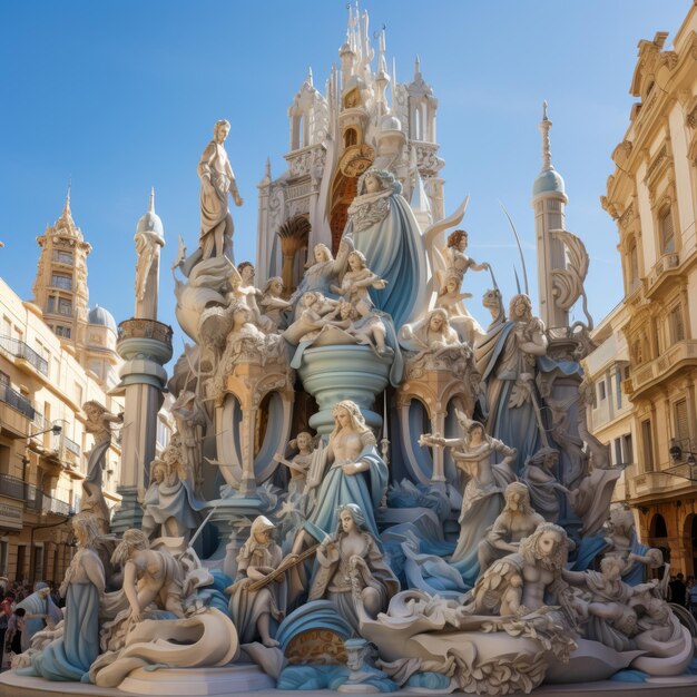 le monument de la fête de las fallas à Valence