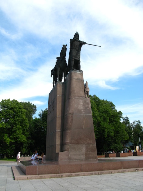 Le monument de la ville de Vilnius en Lituanie