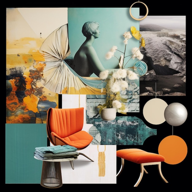 Moodboard abstrait Merveilles surréalistes