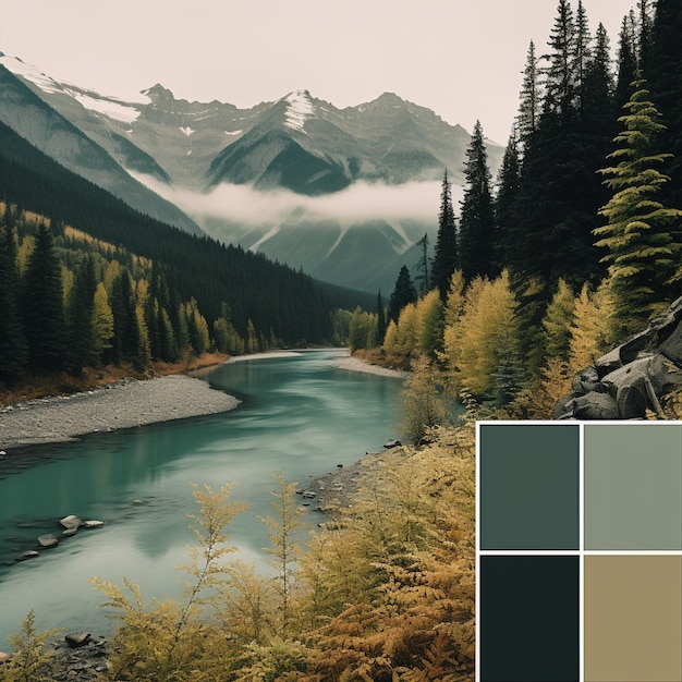 Moodboard d'aventure en pleine nature sauvage