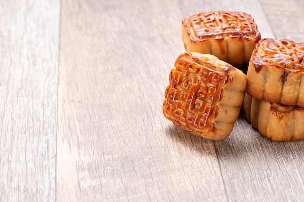 Mooncake de cuisine traditionnelle chinoise pour le festival de la mi-automne