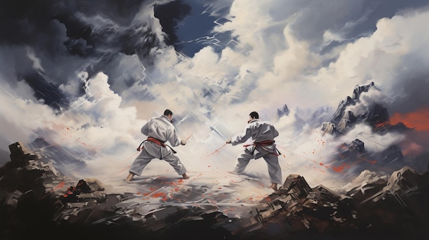 moonlit_taekwondo_serenity_painting