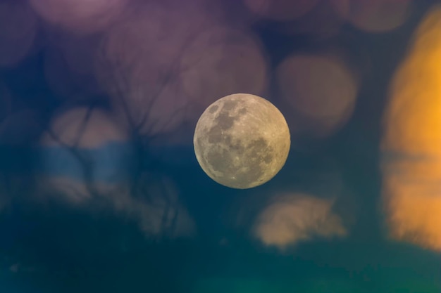 Moonrise Pleine lune dans le ciel Patagonie Argentine