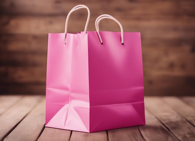 Photo moquette de sac à courses blanc sacs en papier blancs roses