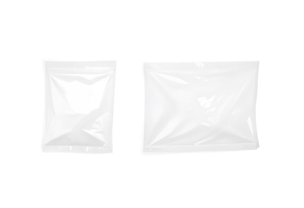 Moquette de sac en plastique blanc plein petit et grand découpé