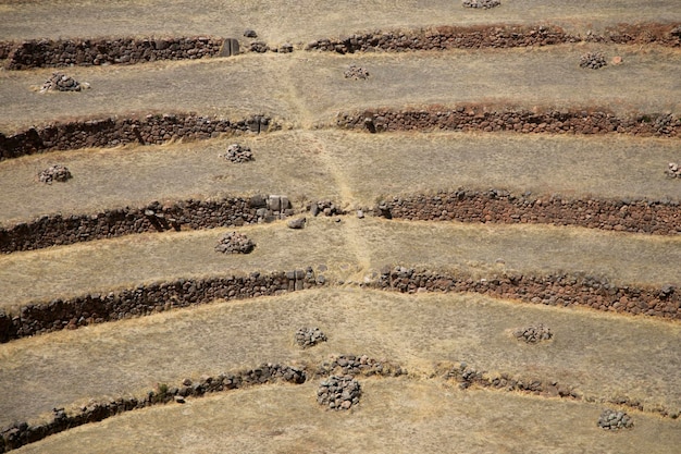 Moray à Cusco, Vallée Sacrée, Pérou. Terrasses agricoles dans la Vallée Sacrée.