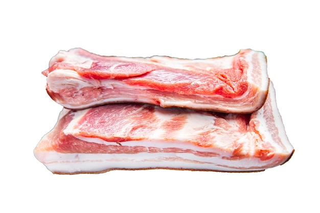 morceau de bacon de porc viande de ventre graisse saindoux viande fraîche épices repas frais collation alimentaire sur la table