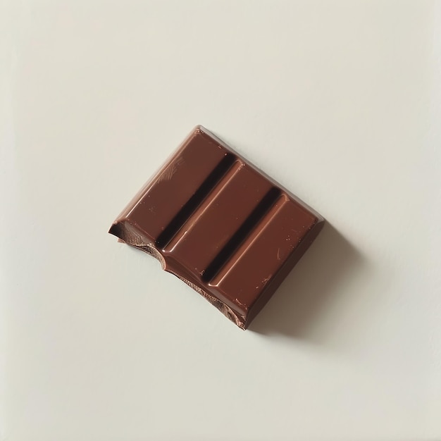 Photo un morceau de chocolat sur fond blanc id de travail 18c0b01bb78a43b7a323a47d06ced7a6