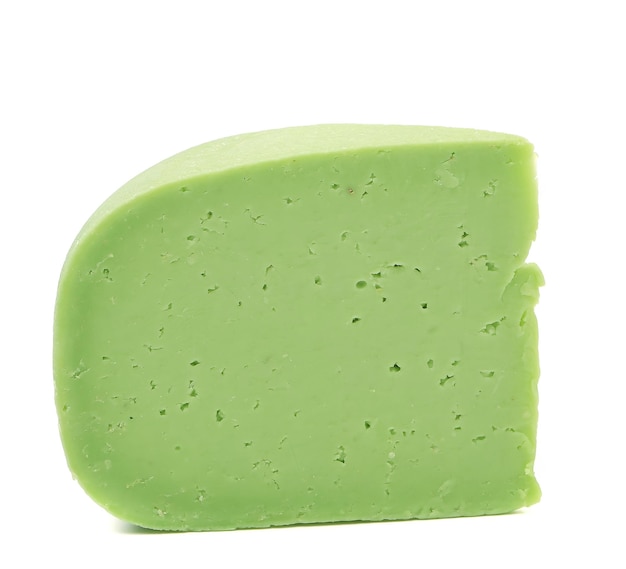 Photo morceau de fromage wasabi gros plan