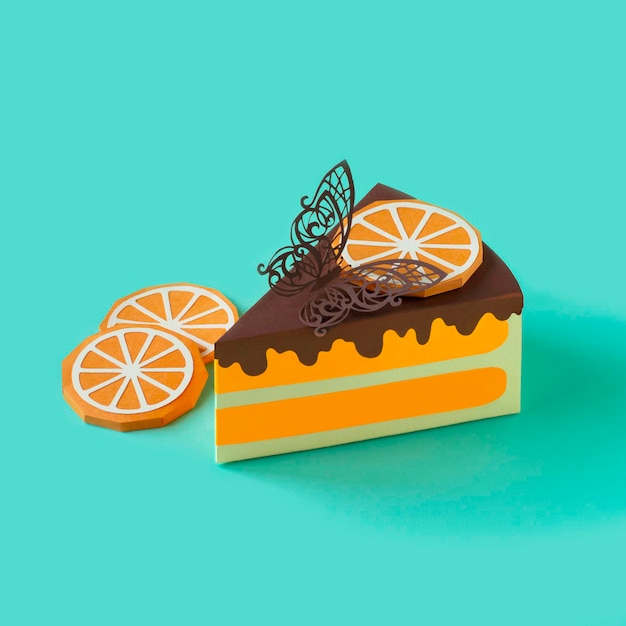 Morceau de papier gâteau à l'orange