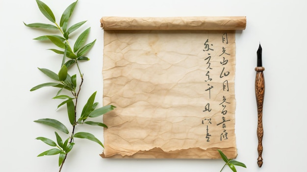 un morceau de papier avec le mot calligraphie dessus