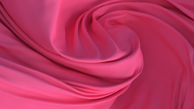 Morceau de tissu de couleur rose de fond de tissu