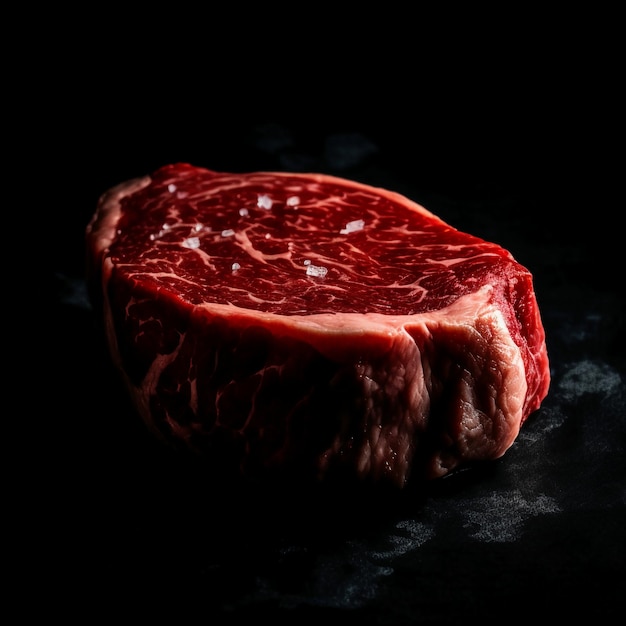 Un morceau de viande avec le mot steak dessus