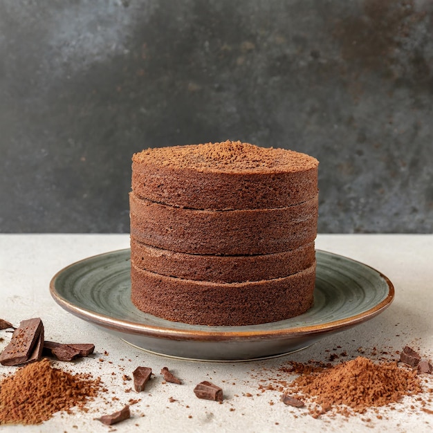 Des morceaux de brownie frais sur un fond blanc une délicieuse tarte au chocolat