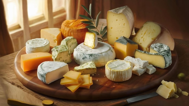 Des morceaux de fromage délicieux.