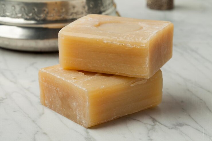 Photo des morceaux de savon traditionnel marocain pour le hamam