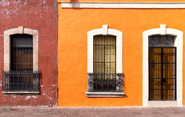 Morelia Michoacan rues colorées et maisons coloniales dans le centre-ville historique de Morelia