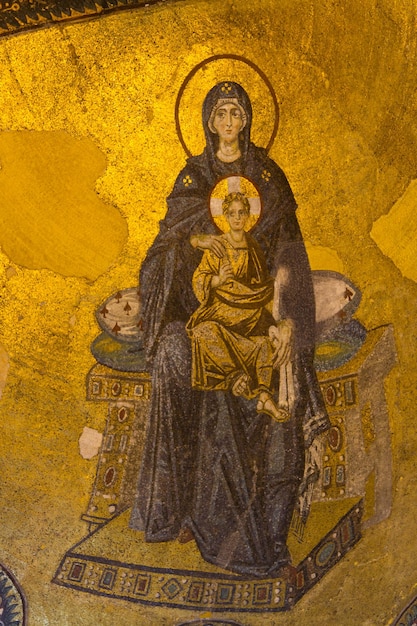 Mosaïque de l'abside de la Theotokos Hagia Sophia