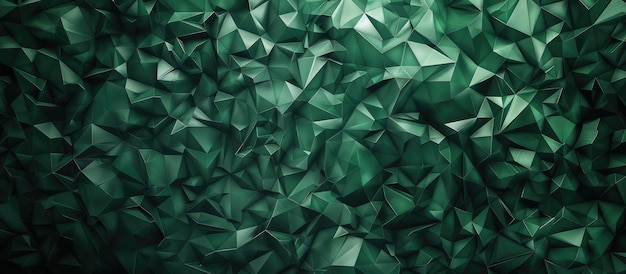 Mosaïque abstraite vert foncé avec des formes polygonales dans un design triangulaire moderne pour les entreprises
