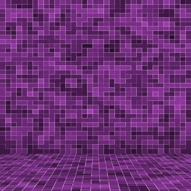 Mosaïque carrée violet vif pour fond texturé.