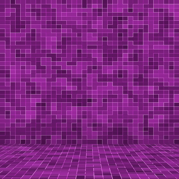 Mosaïque carrée violet vif pour la texture.